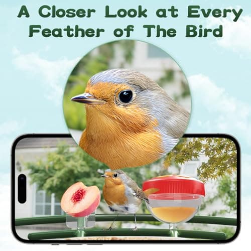 BROAIMX Smart Bird Feeder with Camera-AI Identify 11,000+ Species, 2K HD Auto Capture Birds Video & 64G TF Card, Solar-Powered Wireless Outdoor Design, Birdhouse with Built-in Two-Way Microphone - Thumbnail 3