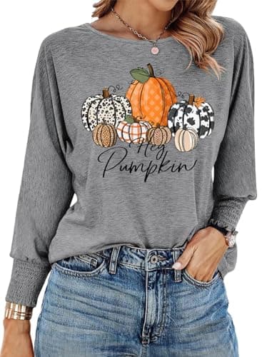 Dokotoo Sales Today Clearance Halloween Spooky Season Womens Tops 2026 Fall Crewneck Long Sleeve Tshirts Shirts for Women Dressy Casual Women's Blouses - Image 1