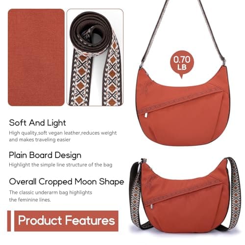 Xieyiwei Crossbody Bags for Women Lightweight Large Capacity Messenger Shoulder Bag Purses for Women with Adjustable Strap for Travel & Shopping - Thumbnail 6