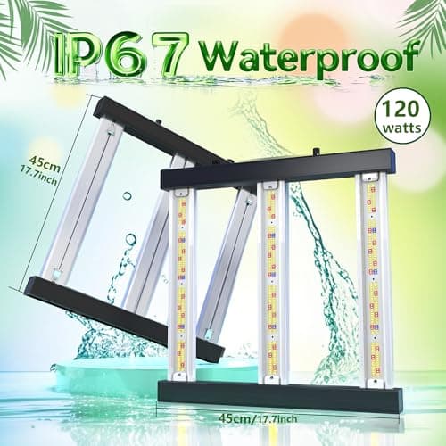 Grow Light FARMLITE Grow Lights for Indoor Plants Full Spectrum LED Growing Light Plant Hanging Growing Bar Lamps Seedling Daisy Chain Dimmable Board 2x2ft Coverage (120, Watts) - Thumbnail 6