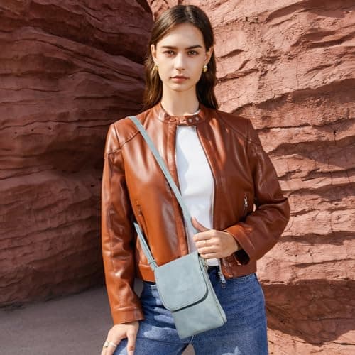 BOSTANTEN Vegan Leather Small Crossbody Bags for Women Designer Cell Phone Bag Wallet Purses Adjustable Strap - Thumbnail 2