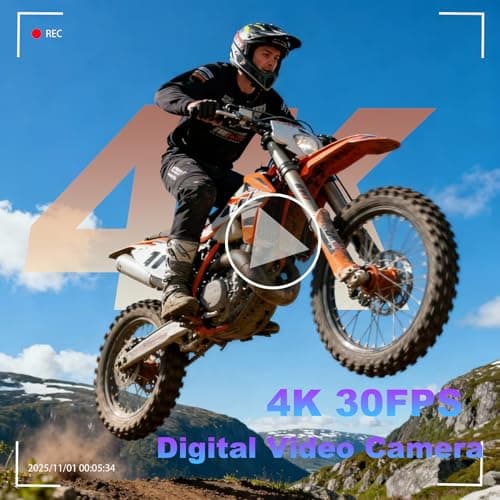 4K Digital Camera with Wide Angle Lens, 64MP WiFi Vlogging Camera with 180° Flip Screen, Point and Shoot Camera for Photography, Beginner YouTube Video Kit with 64GB SD Card - Thumbnail 2