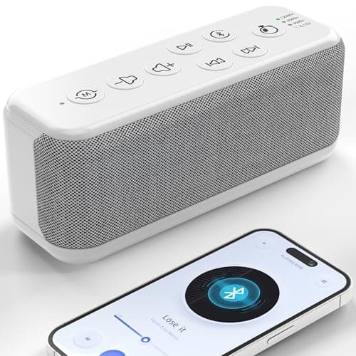 White Noise Sound Machine with 3000mAh Rechargeable Battery - Bluetooth Sleep Sound Machine with 15 Soothing Sounds, Auto-Off Timer & Headphone Jack, Portable Sound Machine for Adults, Baby & Home Use - Image 1