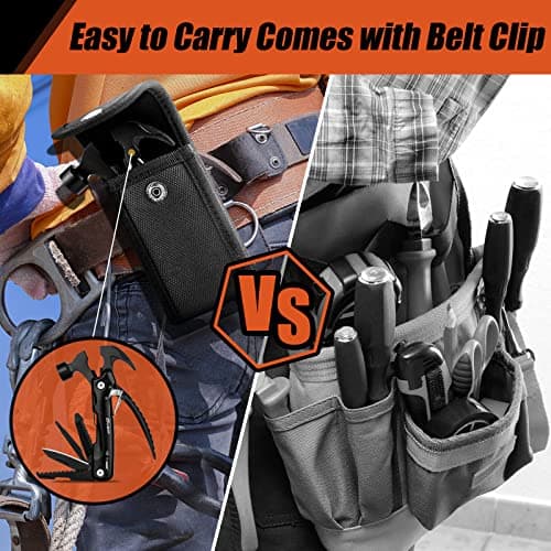 Gifts for Men 12 in 1 Hammer Multitool, Father' s Day Gifts from Daughter, Hunting Anniversary Birthday Gifts for Men Who Wants Nothing, Camping Essentials Survival Gear, Cool Gadgets for Husband - Thumbnail 6