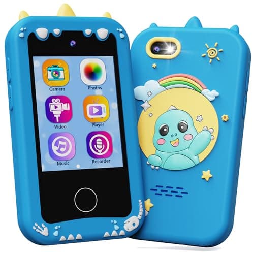 KOKODI Kids Smart Phone, Touchscreen HD Dual Camera Cell Phone for Kids, Christmas Birthday Gifts Dinosaur Child Play Phone for Boys 3-10, Travel Toy Preschool Learning Education Toy - Image 1