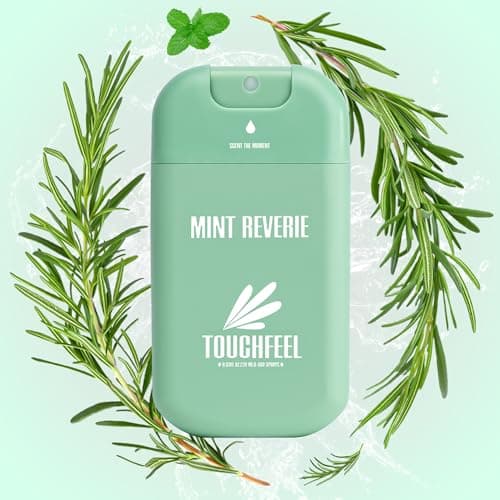 TOUCHFEEL Spray Hand Sanitizer Travel Size Scented 3-Pack - Refillable Hydrating Hand Sanitizers Portable Design Travel Essentials (Mint Reverie, Silver Cedar, Citrus mist at dawn) 0.93Fl Oz Each - Thumbnail 3