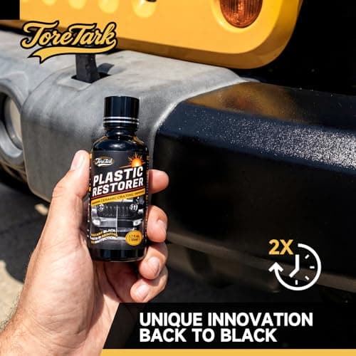 toretark Plastic Restorer for Cars, Not a Dressing, Black Trim Restorer, Ceramic Crystal Coating Highly Concentrated, Lasting Up to 6 Months+ with UV Protection, Restore Automotive Exterior 50ml*2 - Thumbnail 2