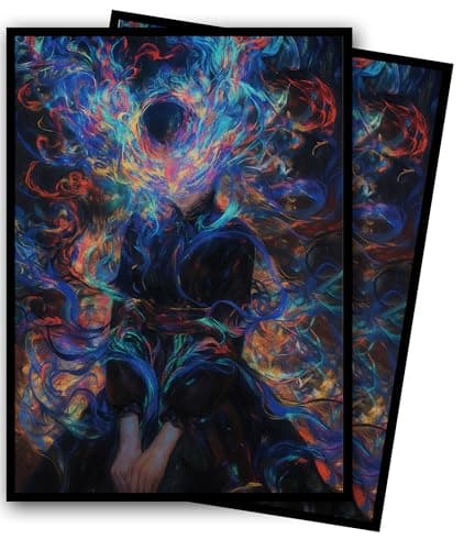 MTG Card Sleeves, Ultra Clear Front & Matte Finish Back, 100 Count Standard Size Matte Art Sleeve for Magic The Gathering (Girl) - Image 1