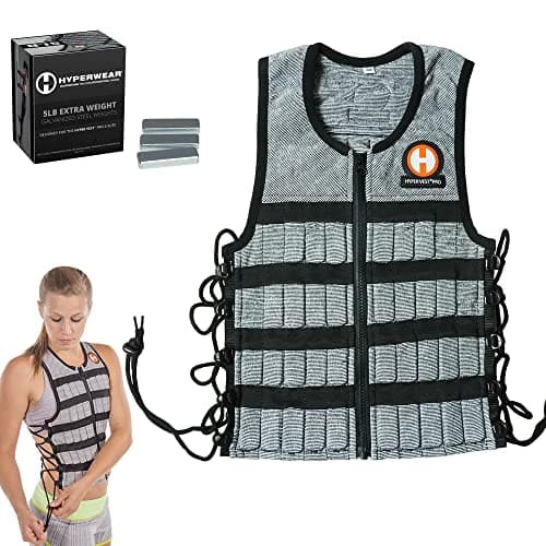 Hyperwear Hyper Vest PRO Weighted Vest – Medium – 10 lb Included – Heather Gray - Image 1
