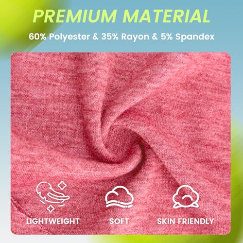 Gogokids Girls Shirts Long Sleeve Athletic Shirts Open Back Tops Active Sports Tshirts Yoga Workout Crop Tees, Rose, 5-6 Years - Thumbnail 4