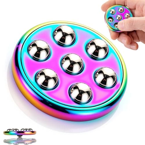Fidget Toys for Adults | Metal Pop Its Fidget Scroller & Spinner | EDC Fidget Slider for Anxiety Relief Stress Desk Toy for Office Home Travel Gifts, Easter Basket Stuffers - Image 1