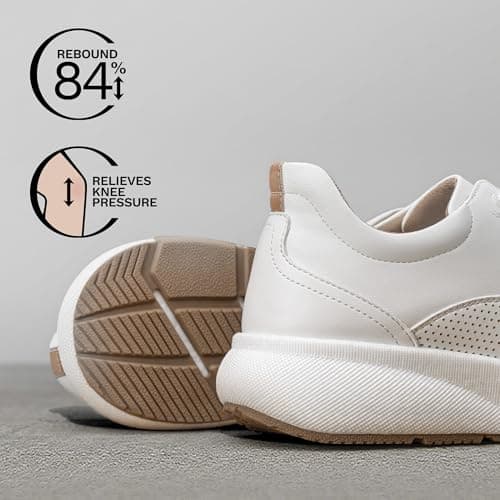 Bruno Marc Men's Casual Dress Sneakers Shoes, All-Day Comfort Cushioning Walking Breathable Lightweight Oxfords MaxFlex ActiveMetro,Size 9,White,BMUMOX2421 - Thumbnail 4