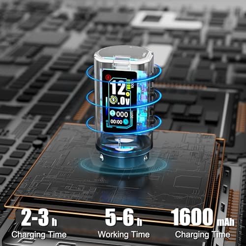 Tattoo Gun Kit for Professionals, Wireless Tattoo Pen Machine Set with 7 Strokes Length, 2pcs 1,600 mAh Battery for Artists Tattoos Supply (black-machine) - Thumbnail 4