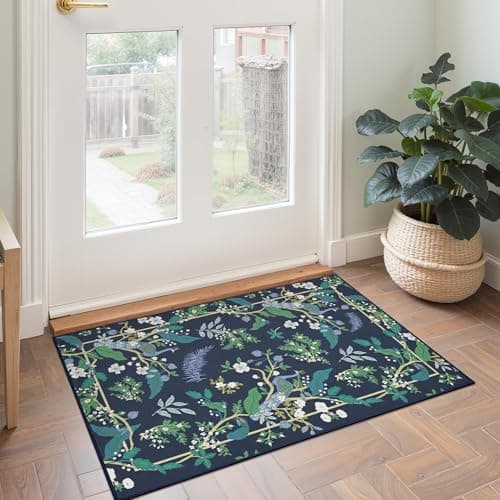 GRANNY SAYS Front Door Mat Indoor Entrance, Indoor Doormat, 20" x 32" Washable Mat, Low Profile Stain Resistance Mats for Entryway, Small Porch Rug, Farmhouse Floral - Image 1