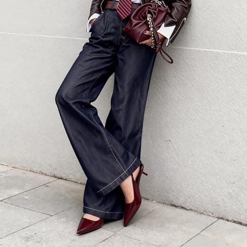 DREAM PAIRS Women's Kitten Heels Slingback Low Closed Toe Comfortable Pumps Pointed Toe Wedding Party Elegant Dress Shoes,Size 10,Burgundy,SDPU25093W - Thumbnail 3