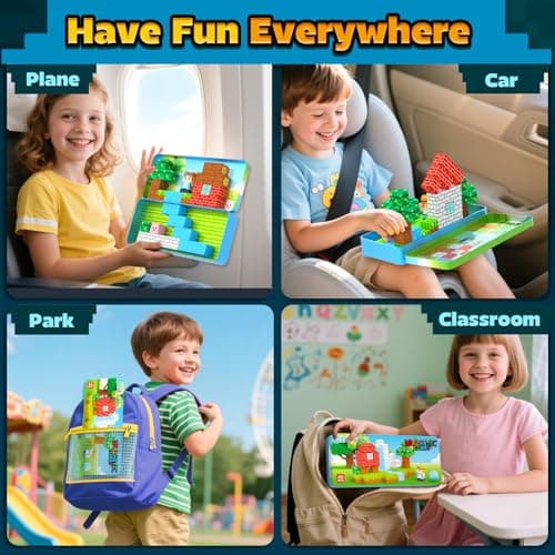 Magnetic Blocks Kids Travel Toys with Portable Metal Tin – Montessori Building Blocks STEM Magnet Magnetic Tiles Toddler Kids Toys for 3+ Year Old Boys & Girls, Classroom Must Haves Creative Gift - Thumbnail 4