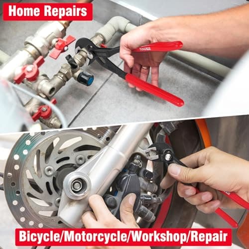 NAUKII 10inch Groove Joint Pliers ‌High Quality‌ Water Pump Plier for Home Repair‌ Comfortable Grip Tongue and Groove Pliers Motorbike Repair Adjustable Pliers - Thumbnail 6