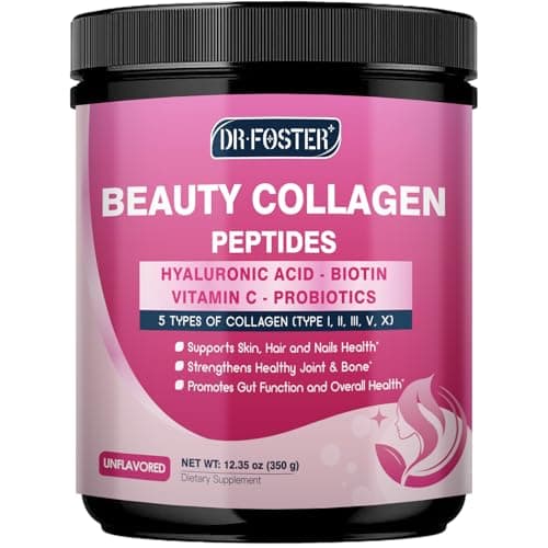 DRFOSTER Multi Collagen Peptides Powder for Women - Type I, II, III, V, X, Hydrolyzed Collagen Powder with Beauty Complex, Vitamin C & Biotin for Skin Hair Nail Joint, Non-GMO, 35 Servings - Image 1