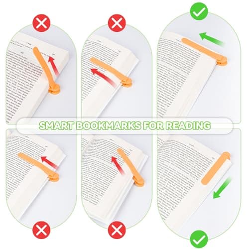 3 PCS Automatic Bookmark, Smart Bookmarks for Women & Men - Silicone Book Markers for Reading Lovers - Gifts & Party Favors - Thumbnail 4