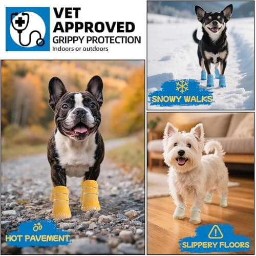 Dog Shoes for Small Dogs, Purple, Size 1 - Thumbnail 2
