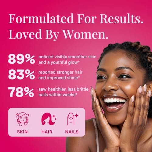 Multi Collagen Peptides Powder for Women – 10g Hydrolyzed Collagen Type I, II, III, V & X with Biotin, Hyaluronic Acid & Prebiotics | Hair, Skin, Nail & Bone Support | Berry Flavor | 30 Stick Packs - Thumbnail 4