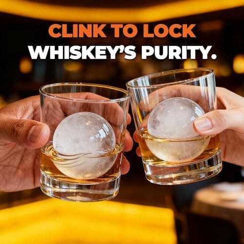 FINENUT Silicone Ice Ball Maker Mold 4 Pack, 2.5 Inch Large Sphere, BPA-Free Easy Release for Whiskey, Bourbon,Cocktails & Home Bars - Thumbnail 4