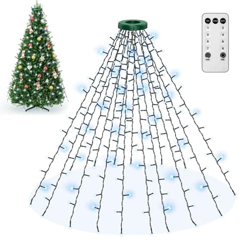 Christmas Trees Lights - 400 LEDs Tree Twinkle Lights for Christmas Tree,6.6FT x 16 String Xmas Decorations Lights Fairy Tree Light 8 Mode for Xmas Fir Pine Party Decoration White - Image 1
