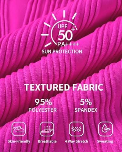 Charmo Cute Slimming 1 Piece Bathing Suit Women 2026 One Shoulder Swimwear Full Coverage Modest Mom Swimsuit Pink XL - Thumbnail 6