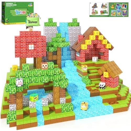 150PCS Magnetic Blocks-Build Mine Magnet World Animals Edition Building Toys for Boys & Girls Age 3-8, Magnetic Sensory Tiles, Ideal Building & Construction STEM Toys Gifts for Toddlers 3+ Years Old - Image 1