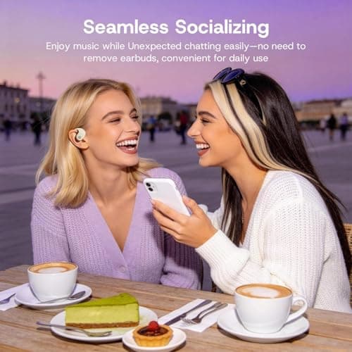 Yeforu Over Open Ear Earbuds Wireless Bluetooth Open Ear Headphones Air Conduction Earbuds that Don't Go in Your Ear with Awareness of Surroundings with Over-Ear Hooks - Thumbnail 5