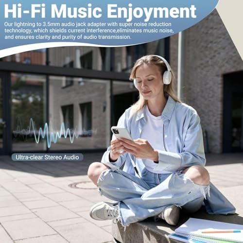 Apple MFi Certified 2 Pack Headphone Adapter for iPhone,Lightning to 3.5 mm Headphone Jack Adapter Audio Aux Cord Dongle, Compatible with iPhone 13/12/11/XS/XR/X 8/, Support Call+Music Control - Thumbnail 4