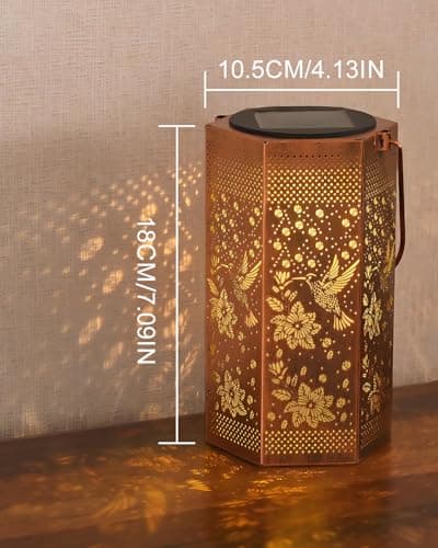 Hummingbird Solar Lantern Outdoor Waterproof - Birthday Gifts for Women Mom Grandma, Mothers Day Gifts, Solar Lights Outdoor Garden Decor for Outside - Thumbnail 3