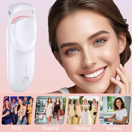 Heated Eyelash Curler with LED Display, Rechargeable Lash Curler with Adjustable Temperature, Auto-Off, Natural & Long-Lasting Curl - Thumbnail 6