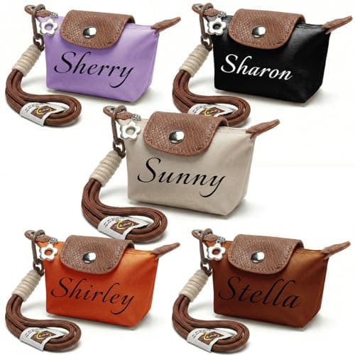 VBAIFAyy Custom Mini Nylon Dumpling Coin Purse - Personalized Zipper Pouch with Detachable Wrist Strap & Keychain, Small Makeup Wallet for Women (Custom Text/Logo Available) - Image 1