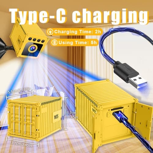 EGTWORO Smart Wireless Camera, WiFi Wireless Monitor, AI Motion Detection, Night Vision, Cloud Storage, Miniature Camera Suitable for Home Security, Baby, and pet Protection. - Thumbnail 5