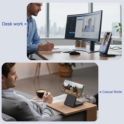 for iPhone Charger Stand – Magnetic Charger for iPhone 17/16/15/14/13/12 Series with 20W Fast Wireless Charging, Strong Magnet, Stable Phone Stand Charger for Desk & Bedside - Thumbnail 6