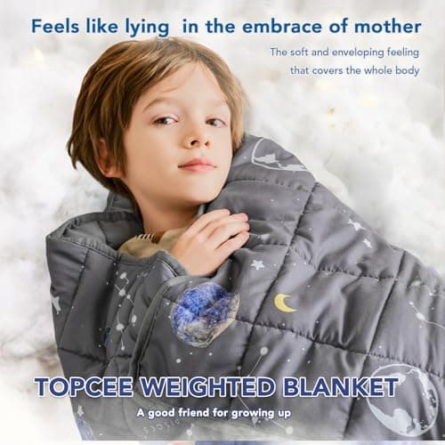 Topcee Weighted Blanket (5 lbs, 36" x 48") Cooling Throw Heavy Blanket for Sleeping Apply to 40-60 lbs, Soft Thick Breathable Blanket with Glass Bead, Easy Care - Thumbnail 3