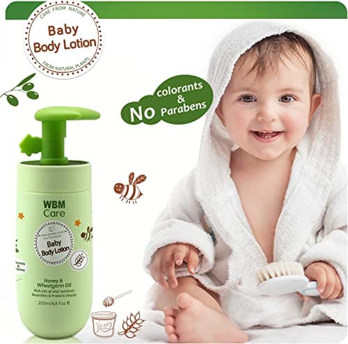 WBM Care Baby Lotion | Nourishes & Protects Deeply | Face & Body Lotion with Natural Honey and Wheatgerm Oil 6.8 oz (Pack of 3) - Thumbnail 3