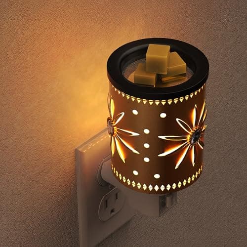 L LOHAS LED Wax Melt Warmer, Plug in Wax Warmer for Scented Wax, 360° Rotating Plug in Fragrance Night Light for Home Fragrance Bedroom Home Decor - Image 1
