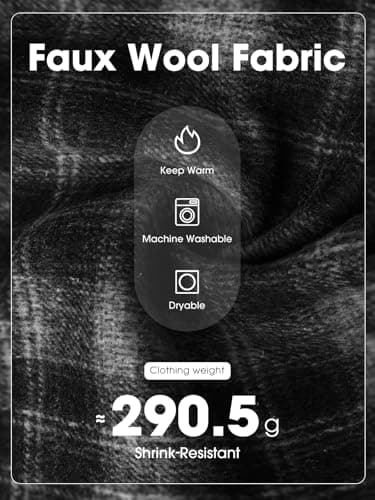 EXLURA Womens Faux Wool Plaid Mini Skirt Elastic High Waisted Tweed Skirts Button Bodycon Skirt Fall Winter Outfit Pocket - Thumbnail 6