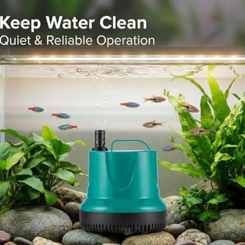 SHANGDA Small Sump Pump, Submersible Water Pump, 660GPH Pond Pump for Bathtub Pool Fish Tank with 6FT Power Cord, Greenish Blue - Thumbnail 3