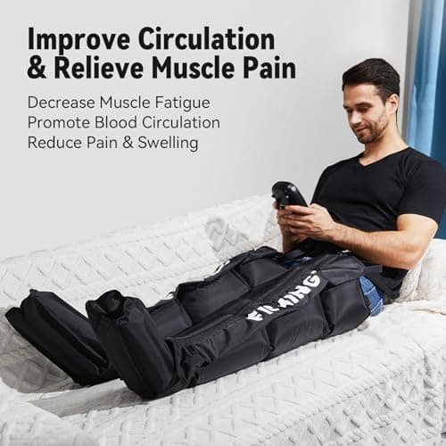 FIT KING Air Compression Recovery System,Dynamic Pressure for Circulation Improvement and Fast Recovery,Sequential Massage Boots for Athletes (Small) - Thumbnail 3