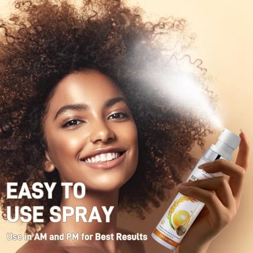 Rice Water Hair Growth Serum - Infused with Rosemary, Biotin, Caffeine, Non-Greasy Formula for Hair Loss, Damaged & Dry Hair, Thicker, Longer, Fuller Hair (3.38 OZ(Upgrade)) - Thumbnail 2