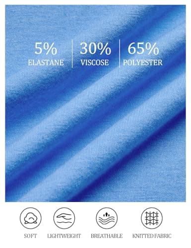 NORACORA Women's Ruffle Sleeve Summer Tops Crewneck T Shirts Dressy Casual Loose Fit Blouses Spring Outfits 2025 Royal Blue - Thumbnail 4