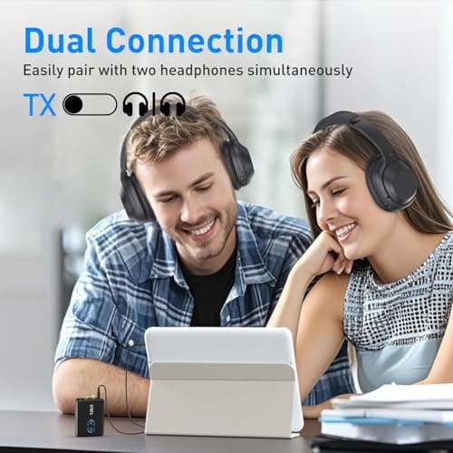 1Mii RCA Bluetooth 5.3 Adapter for TV, 3.5mm AUX Bluetooth Transmitter Receiver for 2 AirPods or Headphones, Home Stereo, Speakers, Projector, Treadmills, PC, with Volume Control, aptX Low Latency - Thumbnail 4