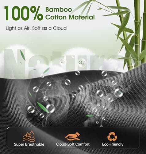 LC-dolida Bamboo Cotton Bluetooth Sleep Mask, 2 in 1 3D Soft Sleep Mask with Sleep Headphones, Sleep Eye Mask with Timming Setting, Blackout Sleeping Mask for Side Sleepers, Women Men, Black - Thumbnail 2