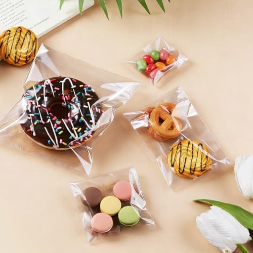 200 Pcs Clear Jewelry Organizer, 2 x 2.82 Inches Self Sealing Cellophane Bags, Clear Resealable Cellophane Bag Small Storage Bags Pouches for Earrings Ring Candy Beads - Thumbnail 5