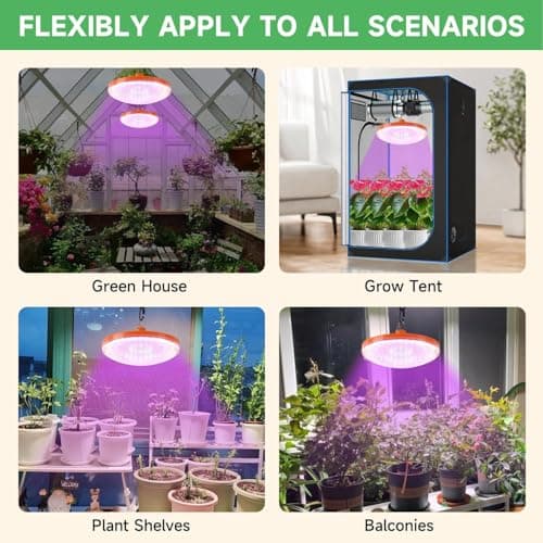 Teilybao 8" Solar Grow Light for Indoor Outdoor,Full Spectrum with 96 LEDs, Timer (3/5/8H), 3 Spectrum Modes with a Remote,Includes 16.4FT Connection Cable, Ideal for Growing All Plants - Thumbnail 5