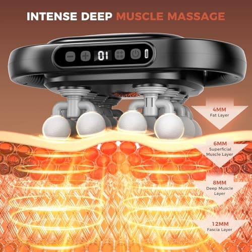 Beyn New 16-Head Massage Gun Set - 16 Gray Heads Included, 30 Speed Levels, Deep Tissue Massage for Back/Leg/Foot Muscle Relaxation, Portable Design - Thumbnail 3