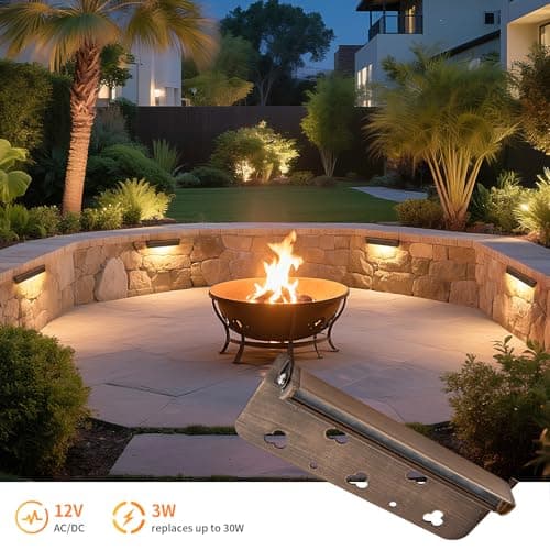 Lecotresy 8-Packs 7inch 3W LED Hardscape Lighting,Retaining Wall Lights,12V Low Voltage Bronze Gold Landscape Paver Lighting,IP65 Waterproof Outdoor Step Lights,2700K Soft White - Thumbnail 3